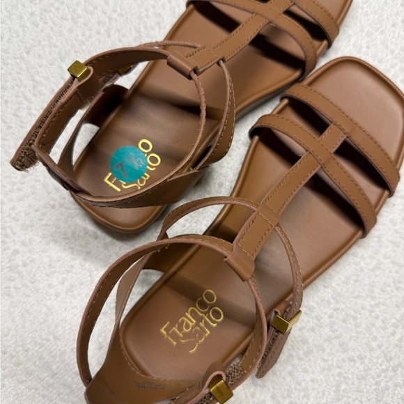 Franco Sarto Brown Strappy Sandals - Picture 3 of 10
